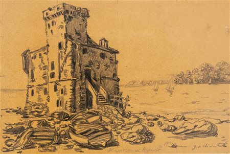 Giorgio de Chirico (Volos 1888 - Roma 1978)  - Il castello di Rapallo