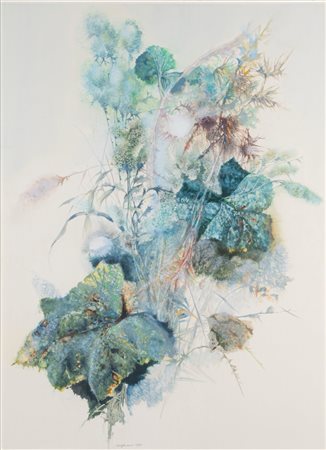 Renzo Vespignani (Roma 1924 - 2001)  - Foglie, 1978