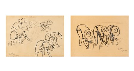 Concetto Maugeri (Catania 1919 - Roma 1951)  - Due disegni