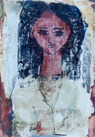 Tahia Halim (Sudan 1919 - Il Cairo 2003)  - Ritratto di fanciulla nubiana