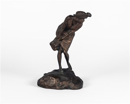 Michele Vedani (Milano 1874 - 1969)  - Colpo di vento