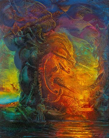 Franco Mulas (Roma 1938 - 2023)  - Paesaggio fantastico