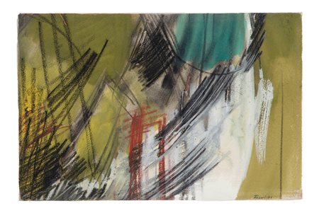 Walter Fusi (Udine 1924 - Colle val d'Elsa 2013)  - Senza titolo, 1961