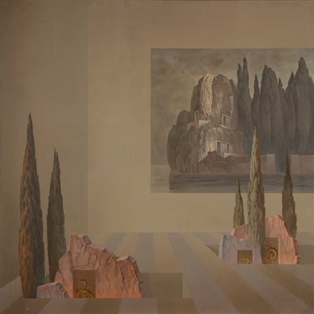 Fabrizio Clerici (Milano 1913 - Roma 1993)  - Le presenze, 1974