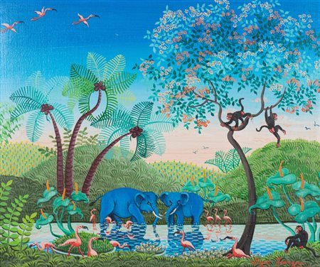 Irene Invrea (Diano d'Alba 1914 - Bossolasco 2003)  - Il blu e il rosa