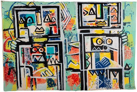 Ibrahim Kodra (Albania 1918 - Milano 2006)  - Un amore, 1992