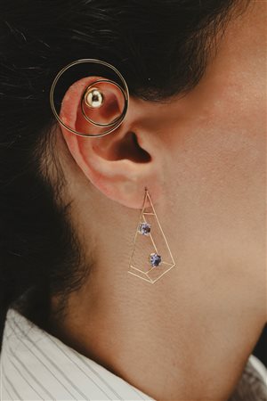 Cleto Munari - Paio di orecchini Orbite e Prisma