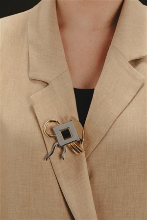 Ettore Sottsass per Cleto Munari - Spilla-pendente 1984