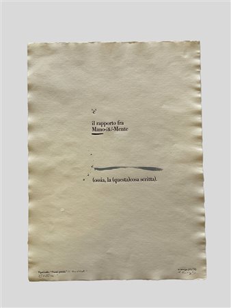 Ugo Carrega (1935 - 2014)  - Il rapporto fra mano e mente