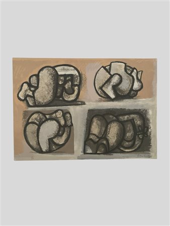 Pietro Cascella (Pescara 1921 - Pietrasanta 2008)  - Progetto per scultura