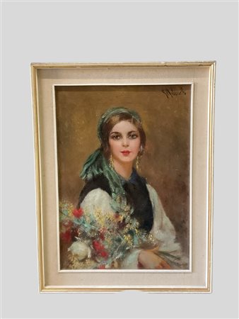 Giuseppe Maldarelli (Napoli 1885 - 1958)  - Giovane contadina