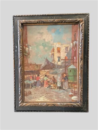Scuola italiana, secolo XX - Mercato di Napoli