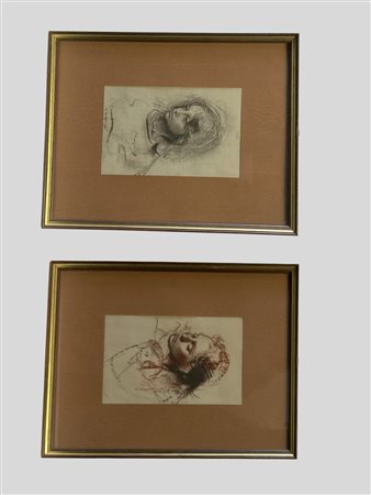 Pietro Annigoni (Milano 1910 - Firenze 1988)  - Due teste femminili