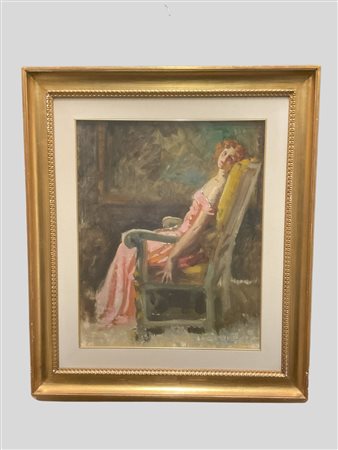 Giuseppe Palanti (Milano 1881 - 1946)  - La modella