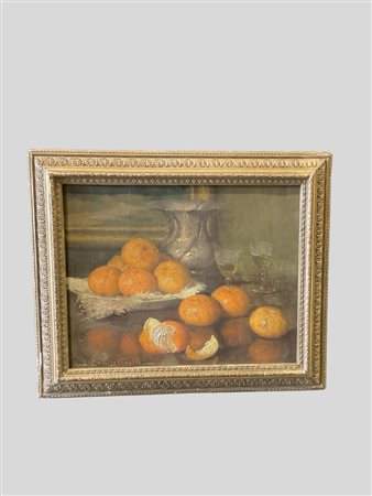 Alcide Ernesto  Campestrini (Milano 1897 - Milano 1983)  - Natura morta con mandarini