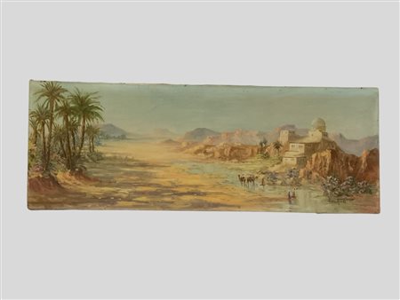 Scuola francese, secolo XX - Paesaggio orietalista