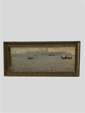 Scuola italiana, secolo XX - Venezia, Canale della Giudecca