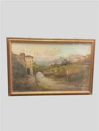 Lucio Cargnel (Treviso 1903 - Milano 1998)  - Paesaggio veneto