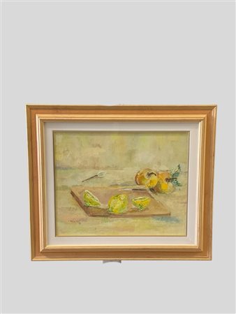 Fausta Mainero (Milano 1925 - Milano 2025)  - Tagliere con limoni e frutta