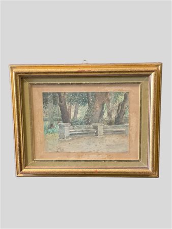 Ettore Forti (Roma 1850 - 1940)  - Pittore a Villa Borghese