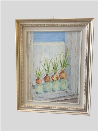 Fausta Mainero (Milano 1925 - Milano 2025)  - Vasetti al balcone