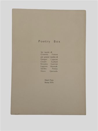 Giosetta Fioroni (Roma 1932)  - Poetry Box 