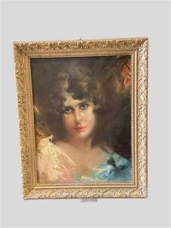 Mario Pobbiati (Milano 1887 - 1956)  - Ritratto femminile