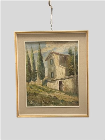 Ciro Agnetti (Milano 1913 - Milano 1984)  - Sulla strada dell'Orrido, Inverigo