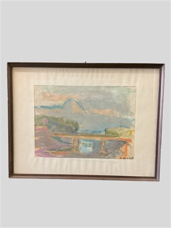 Gino Moro (Milano 1901 - 1976)  - Paesaggio lombardo