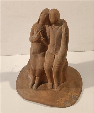MARTINI ARTURO Treviso (Tr) 1876 Gli amanti 1927 Scultura in terracotta...