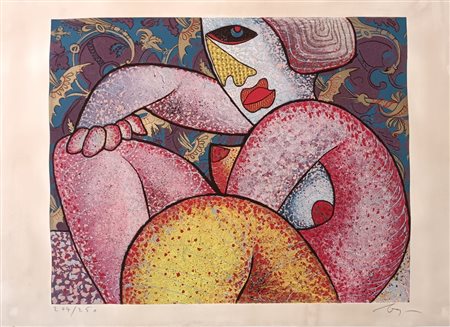 BAJ ENRICO Milano (Mi) 1924 Puttana d'altri tempi 1973 Serigrafia...