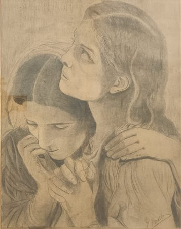 FIRMA INDECIFRATA N.D. ( -) 1900 Figure di donne Mista su carta 54,00x42,00...