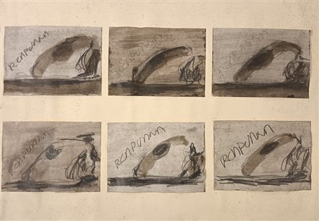 CAPUANA RAFFAELE Muralto (Ticino) (Svizzera) 1947 Senza titolo Mista su carta...