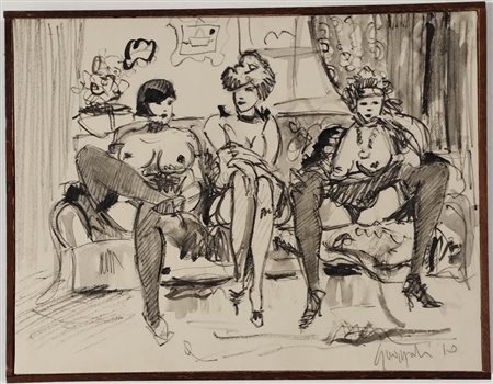 GIOVAGNOLI LUCA Rimini (RN) 1963 Senza titolo 2010 Disegno su carta intelata...