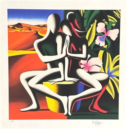 Mark Kostabi (Los Angeles, 1960 - ) The blossoming of solidarity 2008...