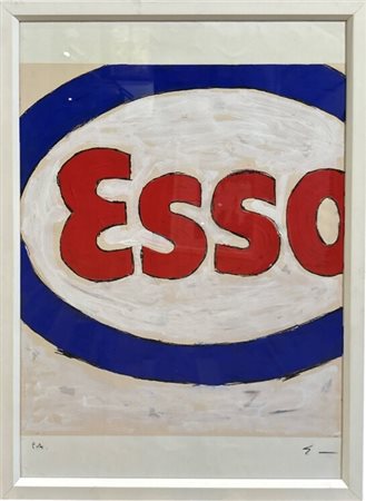 Mario Schifano (1934 - 1998) ESSO tecnica mista su offset litografico 68,5 x...