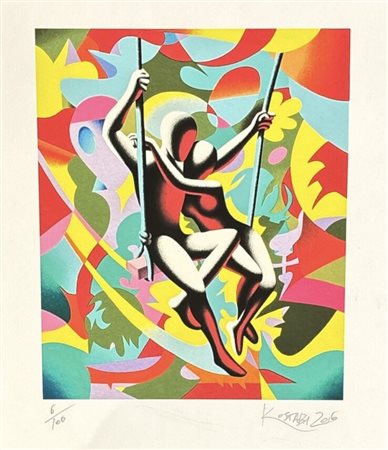 Mark Kostabi (Los Angeles, 1960 - ) Above and beyond 2016 litografia offset...