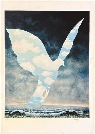 Firma in basso a destra. Esemplare "E.A." e timbro a secco dello...