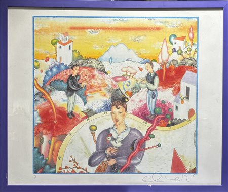 Es. n. III/C. Firmato e numerato in grafite. In cornice. Luca Alinari (1943 -...