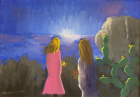 Firmato in basso a sinistra e al retro. In cornice. Eliano Fantuzzi (1909 -...