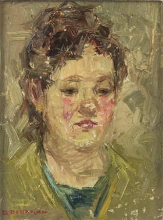 Firmato: "D. De Vanna" in basso a sinistra. Etichetta di provenienza al...