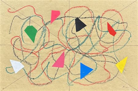 Firmato in basso a destra. in cornice. Ennio Finzi (1931 - ) Senza titolo...