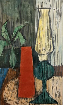 Firmato e datato in basso al centro. In cornice. Hans Kline (1924 - 1994)...