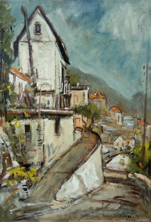 Firmato in basso a sinistra. Entro cornice Antonio Asturi (1904 - 1986) Case...