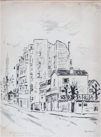 Firmato in basso a destra, dedicato e datato in basso. Entro cornice. Orfeo...