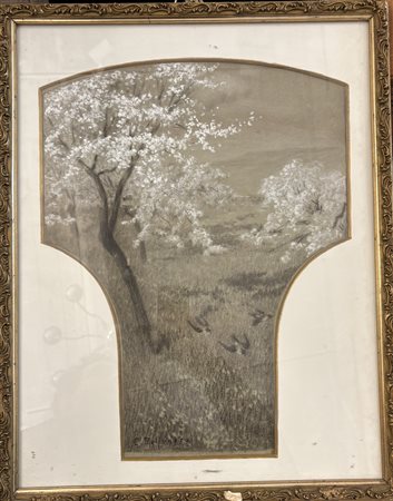 Disegno per la copertina del Libro "Primavera" di Cesare Pollonera. Firmato...