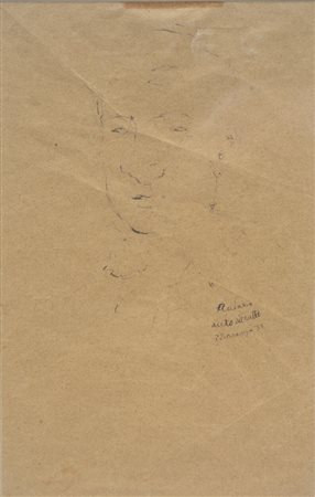 Firmato e datato in basso a destra. Entro cornice Ennio Flaiano (1910 - 1972)...