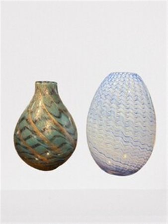 "Sardinia Crystal", 30 x 21 cm, anni '90 del XX secolo, a fondo azzurro con...