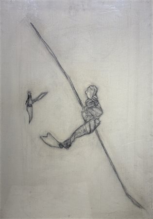 Entro cornice. Giovanni Stradone (1911 - 1981) Sonnambulo 1974 carboncino su...