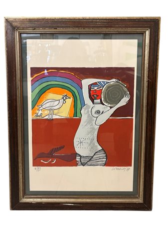 Es. n. 41/99. Firmato, numerato e datato in grafite. In cornice. Corneille...